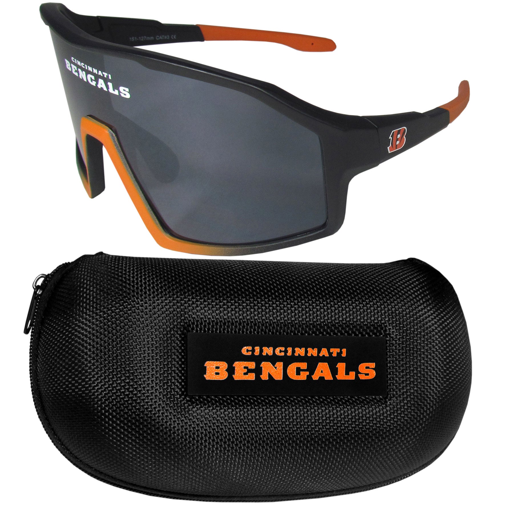 Cincinnati Bengals Shield Sunglasses with Case
