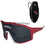 Arizona Cardinals Shield Sunglasses with Visor Clip