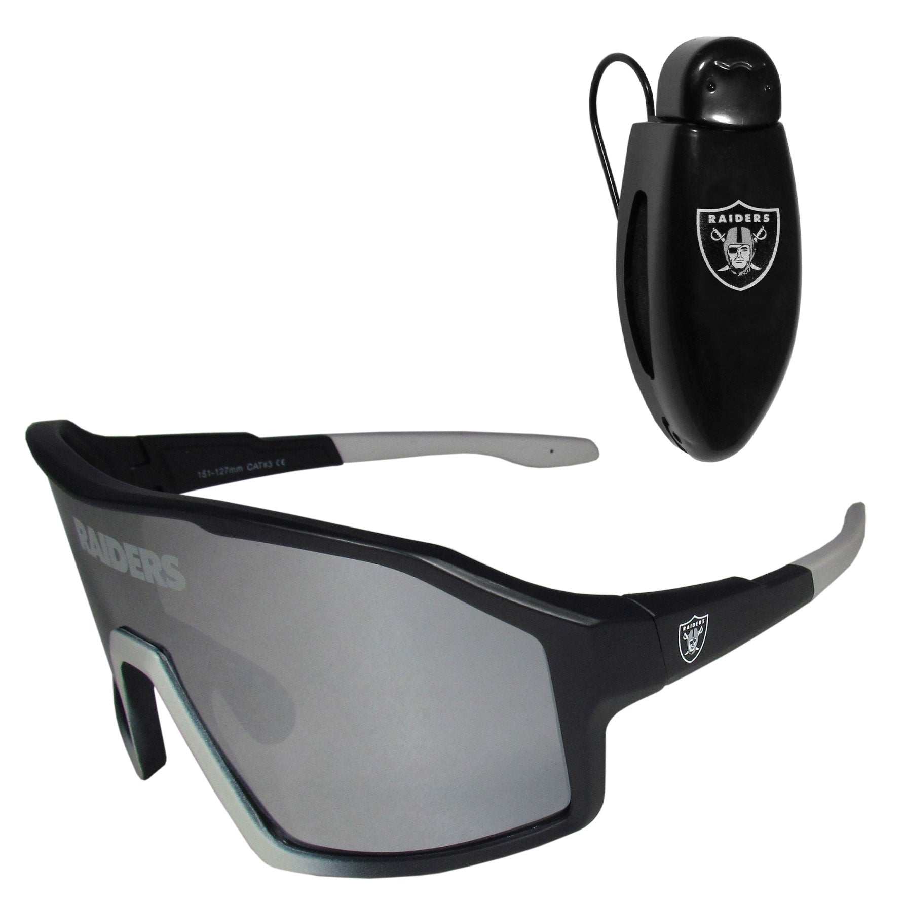 Las Vegas Raiders Shield Sunglasses with Visor Clip