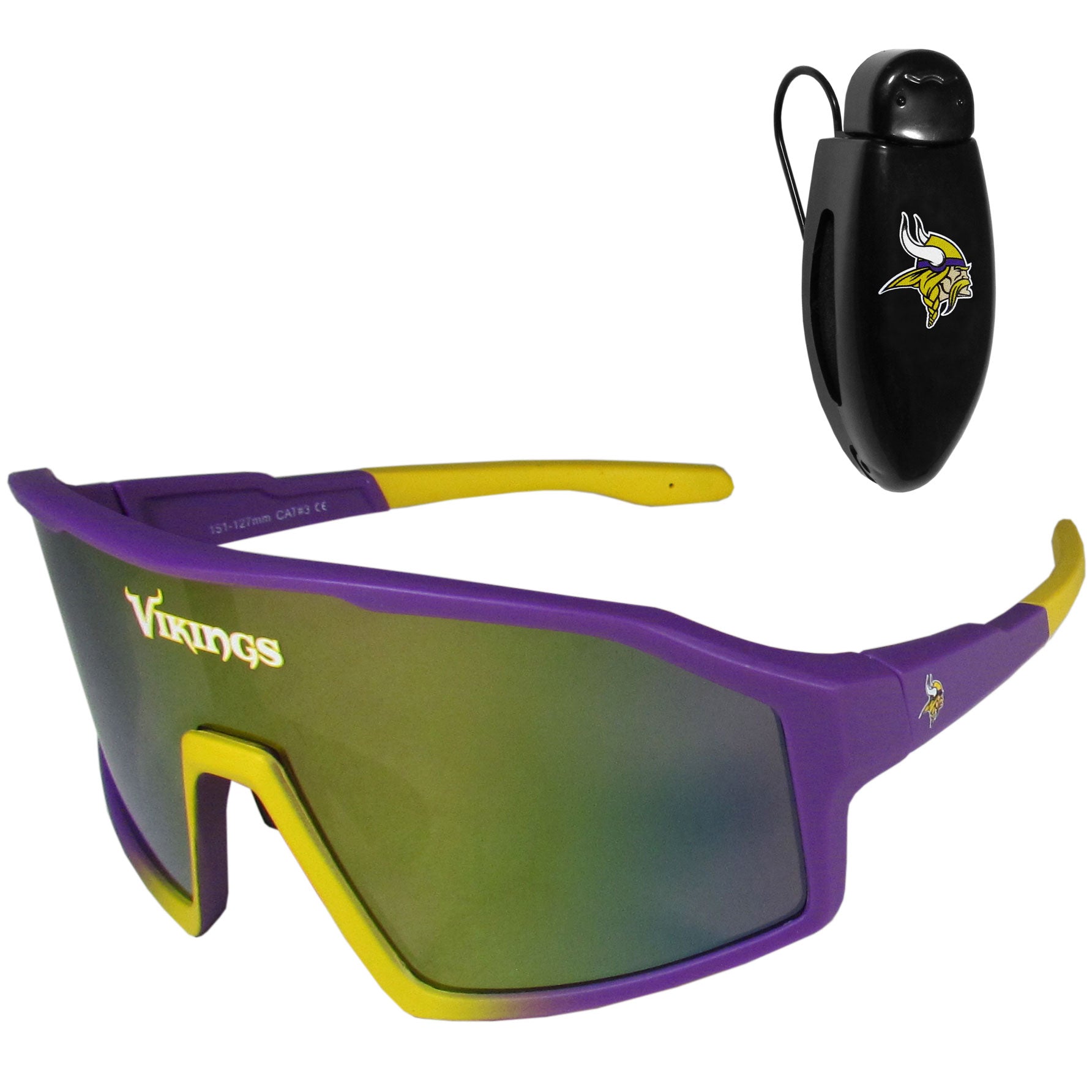 Minnesota Vikings Shield Sunglasses with Visor Clip