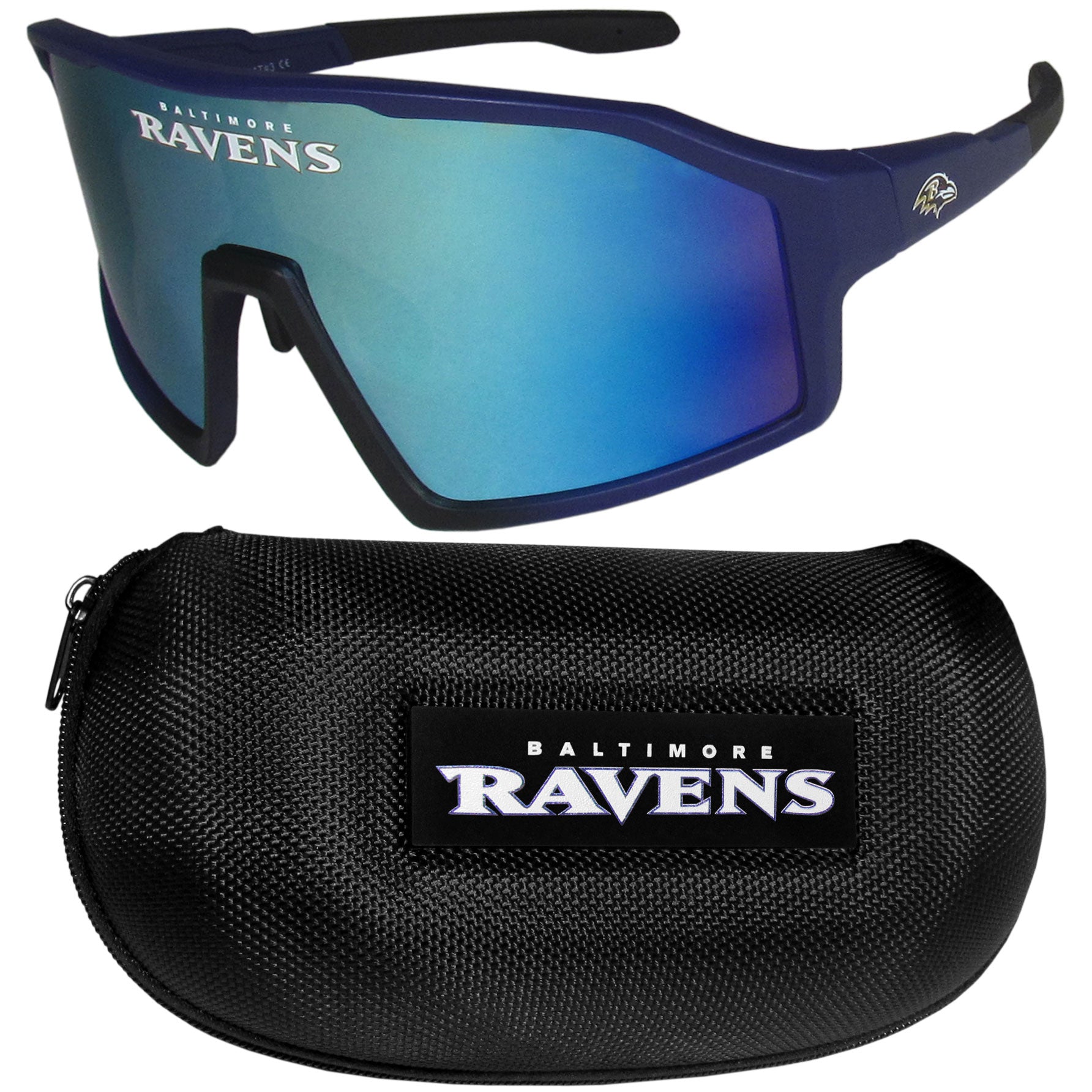 Baltimore Ravens Shield Sunglasses with Case