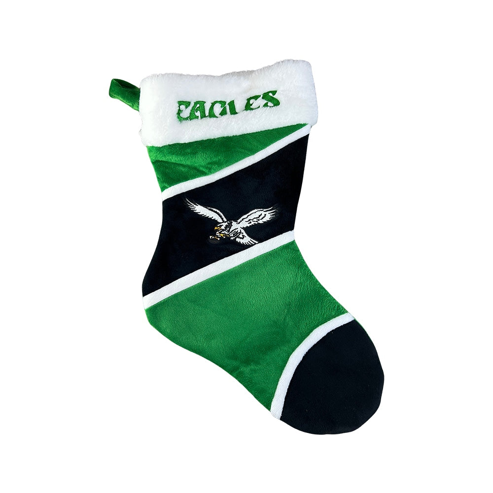 Philadelphia Eagles Retro Embroidered Colorblock Stocking - Sports Collectibles, Sports Memorabilia, Sports Fan Shop, Sports Gifts