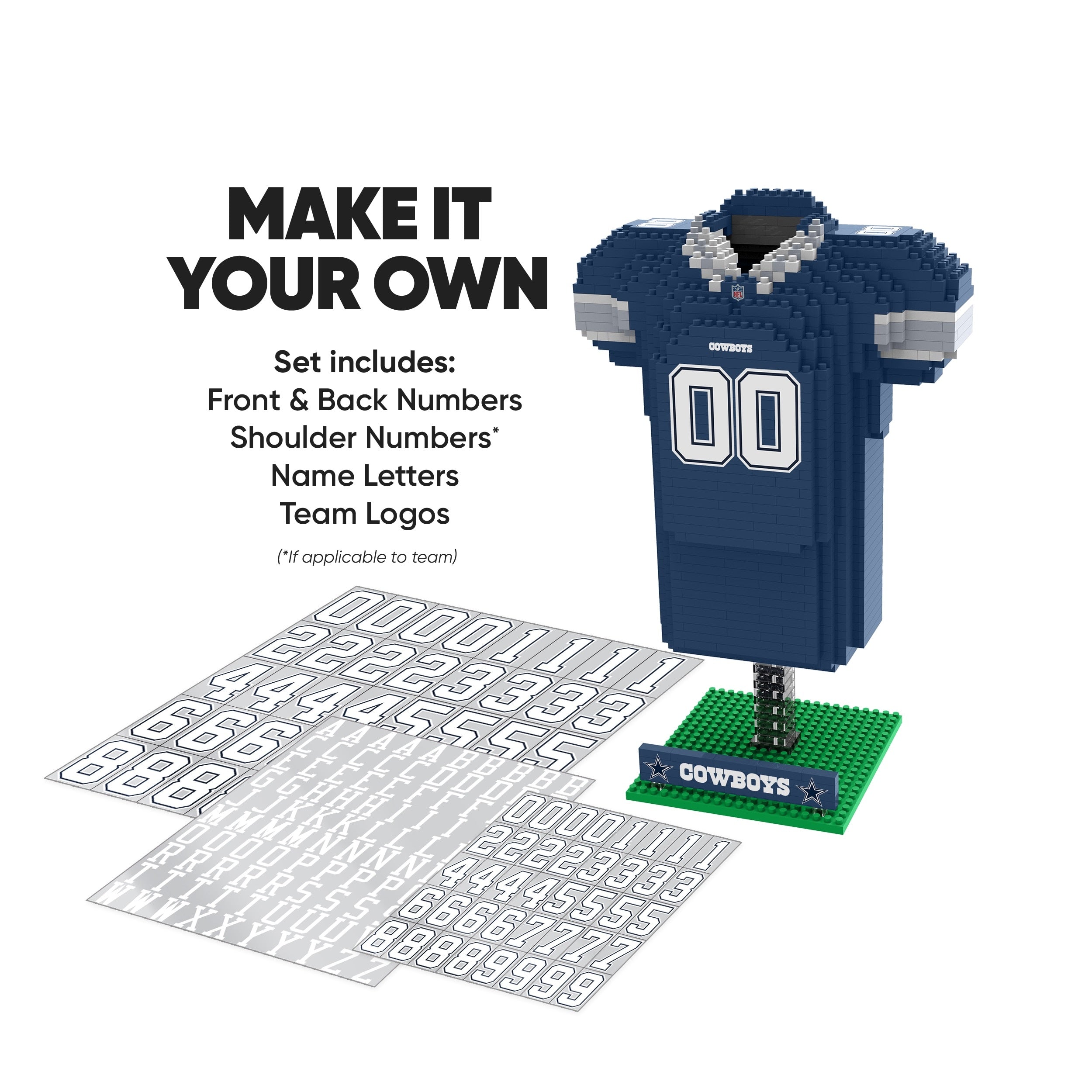 Dallas Cowboys 3D Jersey Puzzle BRXLZ - Sports Gifts, Sports Memorabilia, Sports Collectibles, Fan Shop