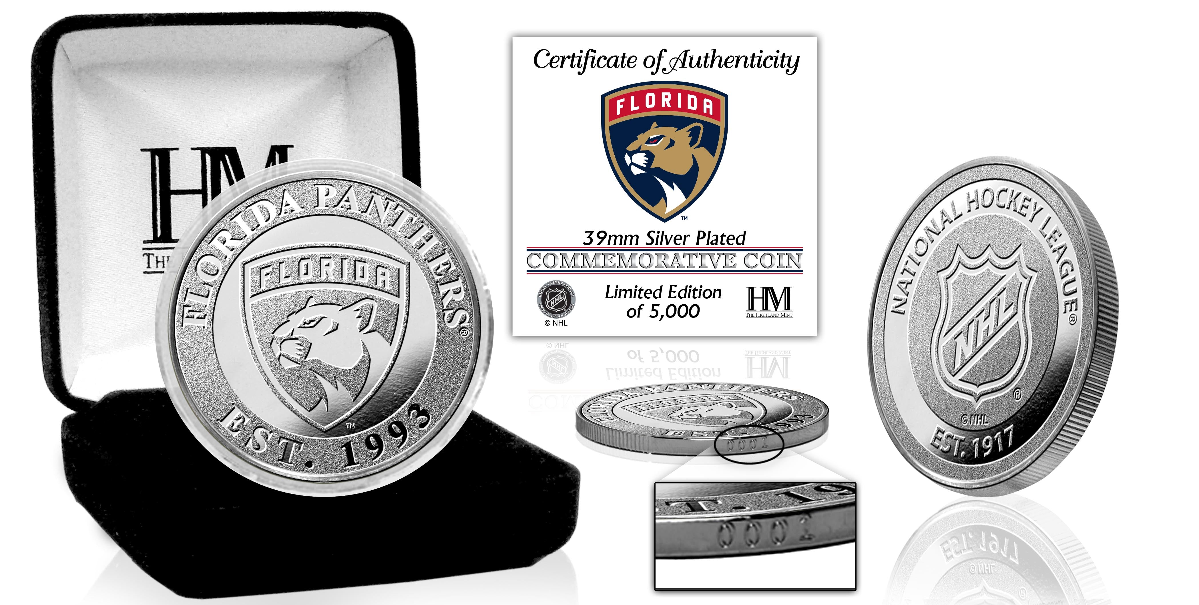 Florida Panthers Silver Mint Coin - Sports Collectibles, Sports Memorabilia, Sports Fan Shop, Sports Gifts