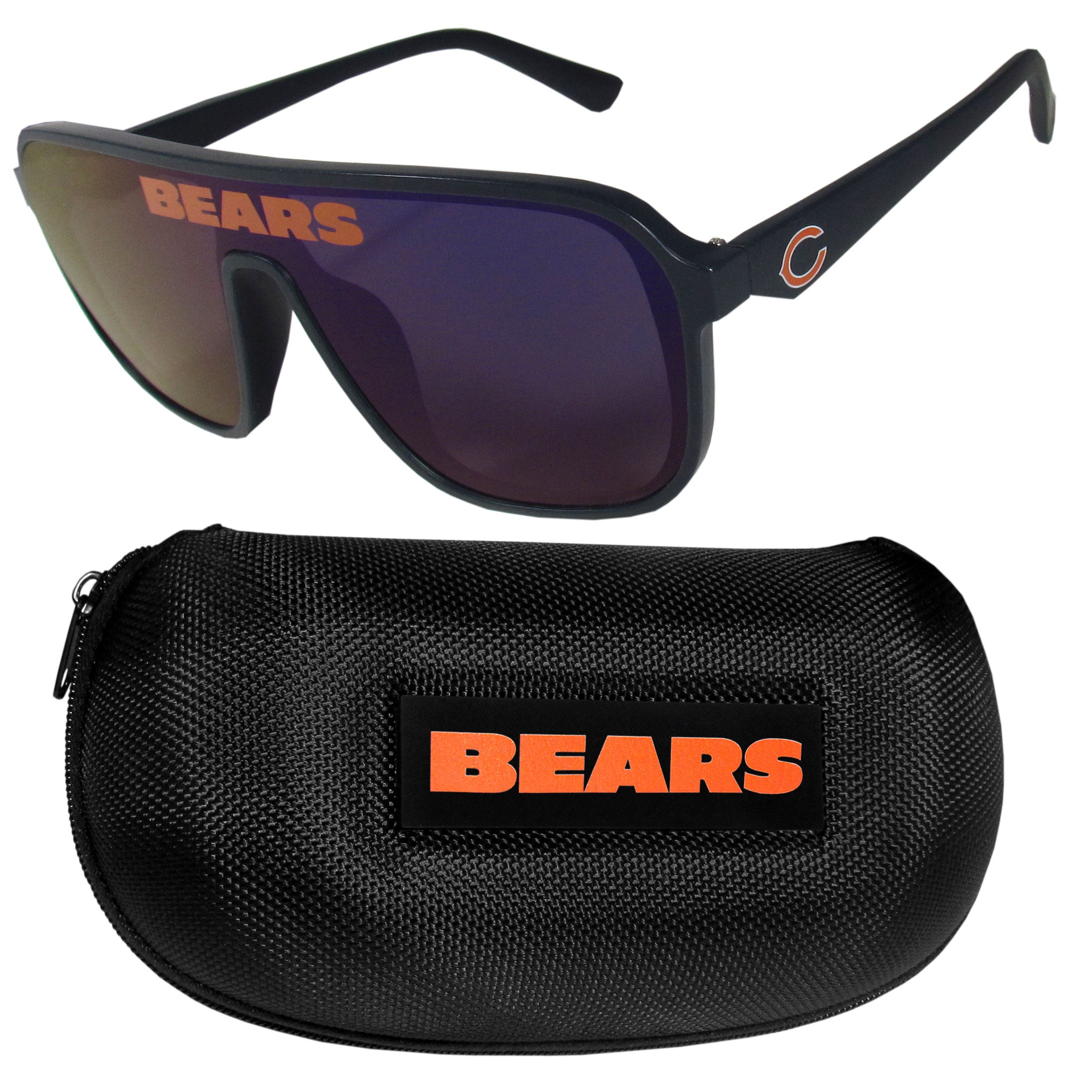Chicago Bears Shield Sunglasses with Case