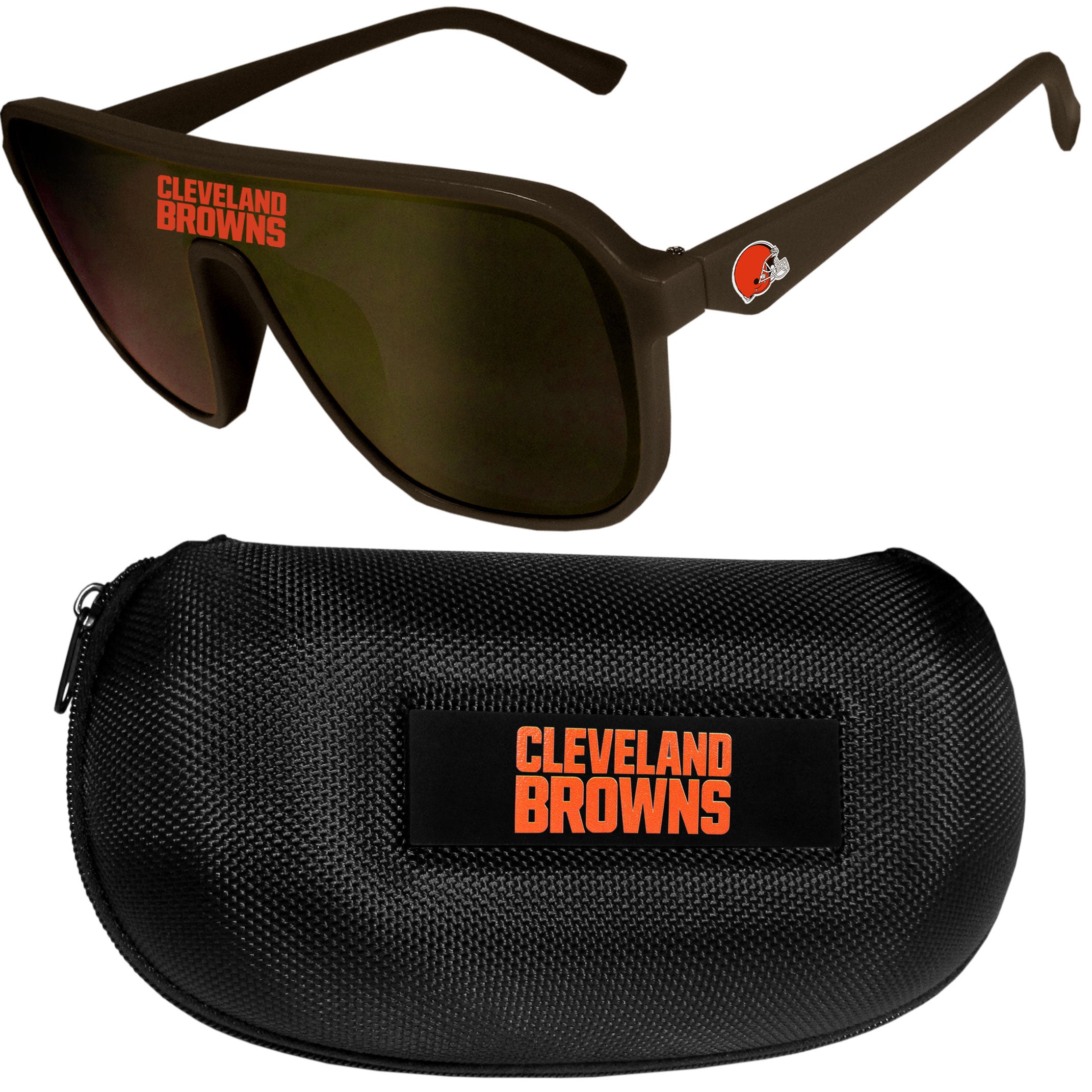 Cleveland Browns Shield Sunglasses with Case