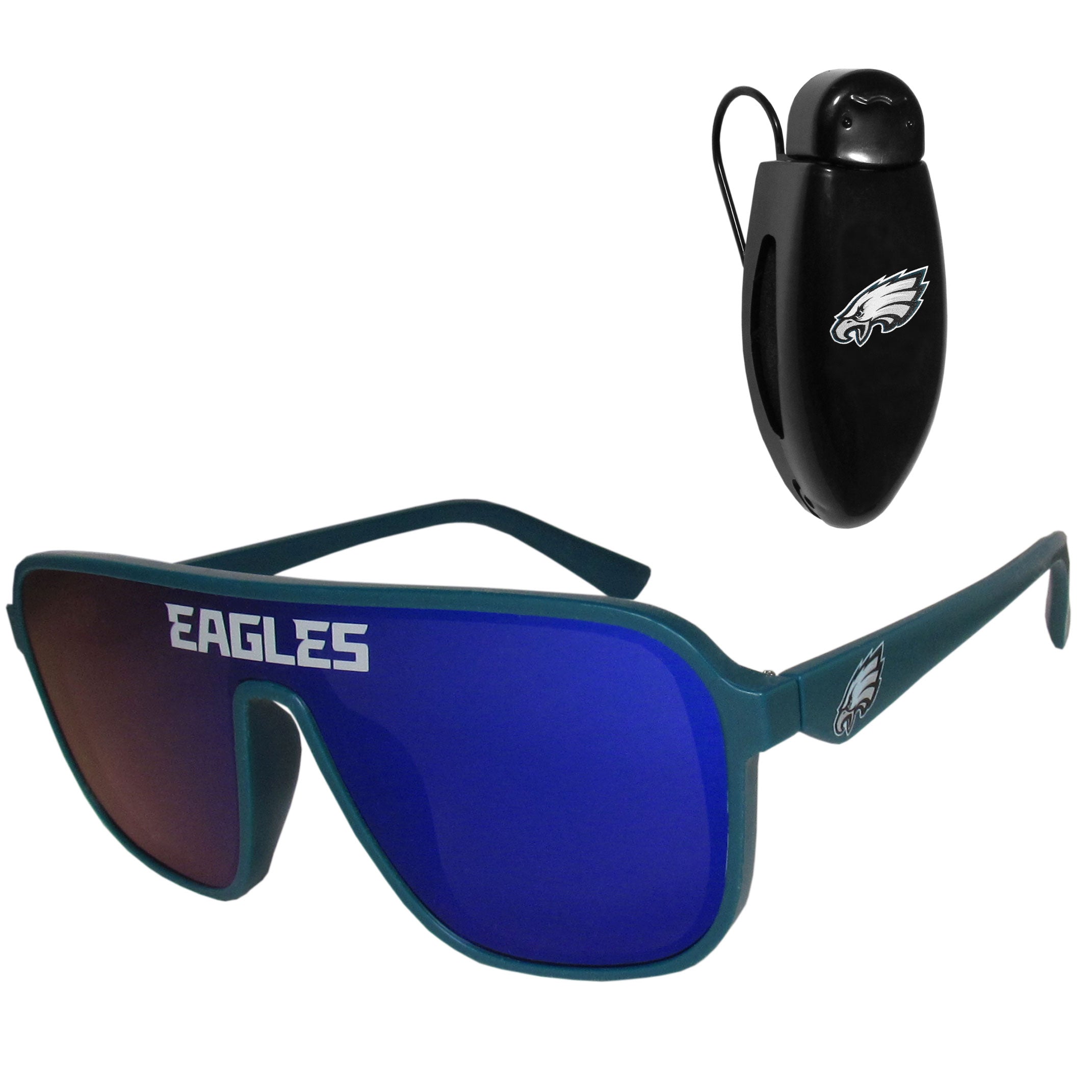 Philadelphia Eagles Shield Sunglasses with Visor Clip