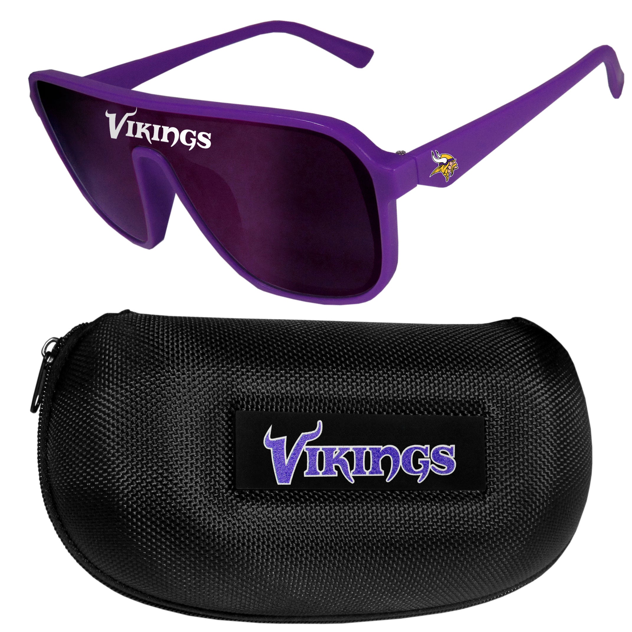 Minnesota Vikings Shield Sunglasses with Case