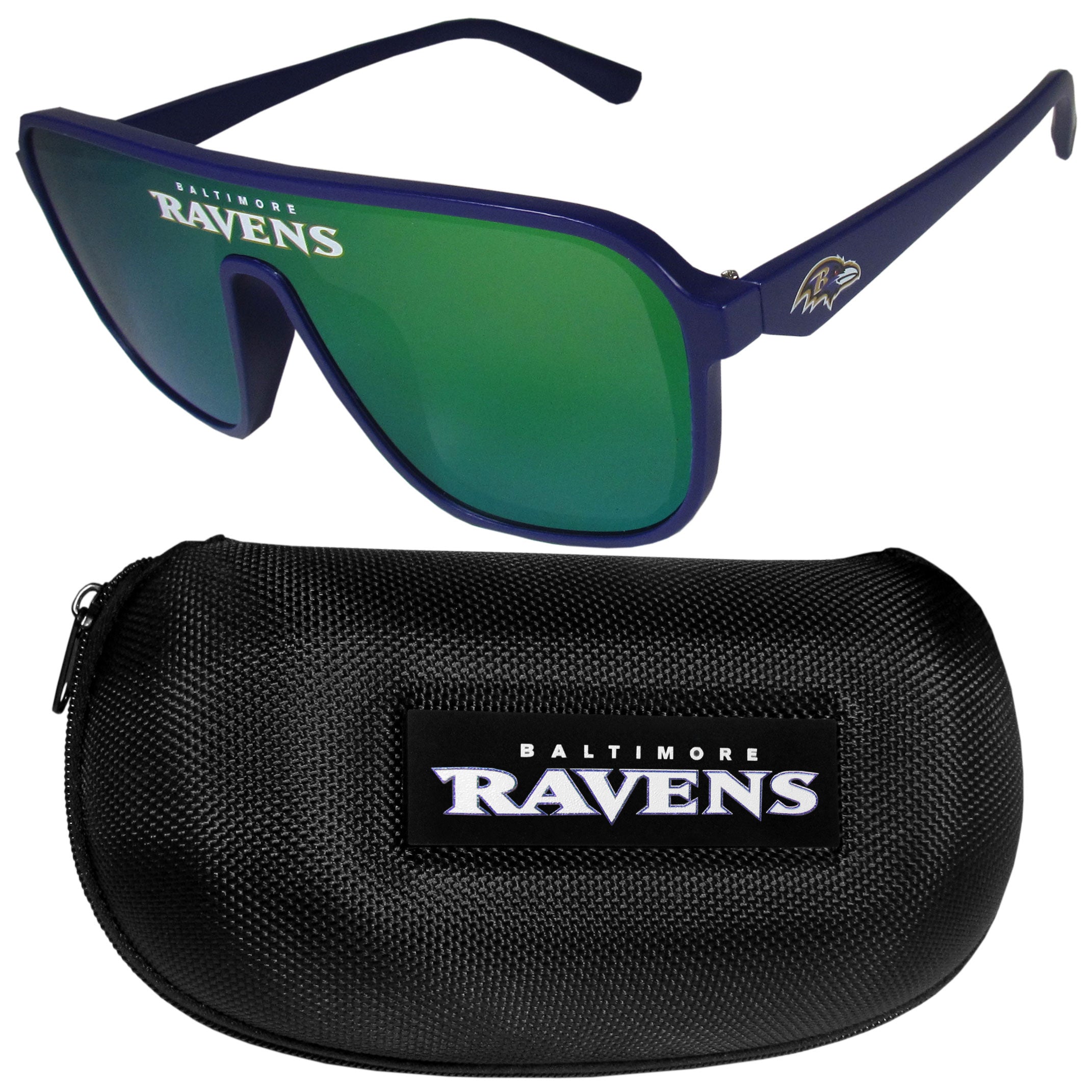 Baltimore Ravens Shield Sunglasses with Case