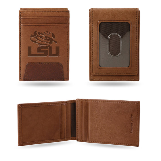 NCAA  LSU Tigers  Genuine Leather Front Pocket Wallet - Slim Wallet