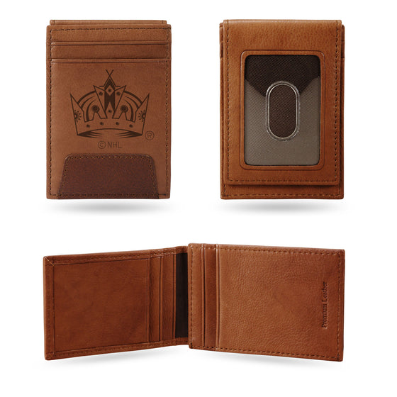 NHL Hockey Los Angeles Kings  Genuine Leather Front Pocket Wallet - Slim Wallet