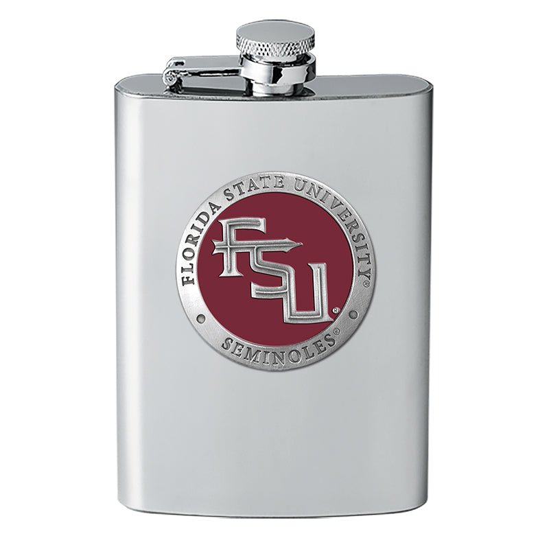 Florida State University FSU Logo Flask - Sports Gifts, Sports Memorabilia, Sports Collectibles, Fan Shop