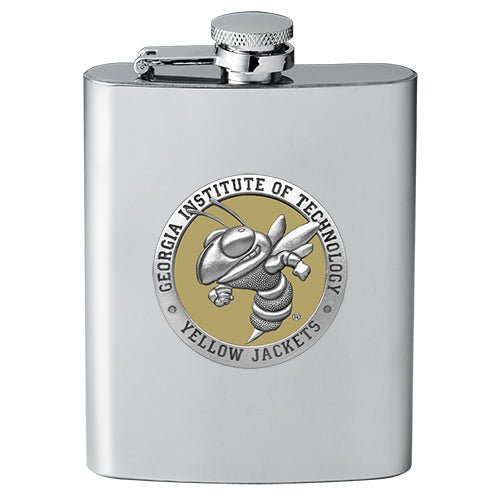 Georgia Tech Buzz Logo Flask - Sports Gifts, Sports Memorabilia, Sports Collectibles, Fan Shop