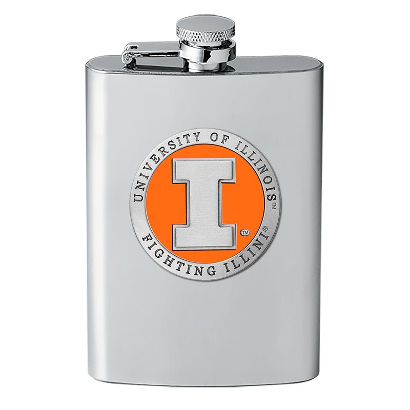 University of Illinois Flask - Sports Gifts, Sports Memorabilia, Sports Collectibles, Fan Shop