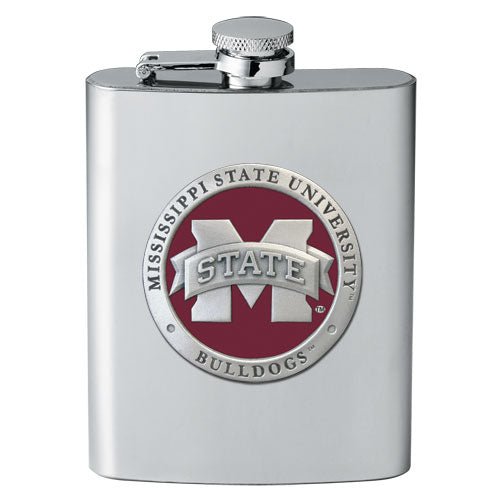 Mississippi State University Bulldogs "M" Logo Flask - Sports Gifts, Sports Memorabilia, Sports Collectibles, Fan Shop