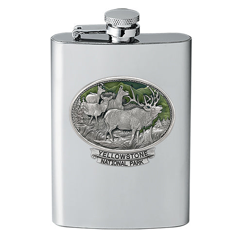 Elk Yellowstone National Park Flask - Sports Collectibles, Sports Memorabilia, Sports Fan Shop, Sports Gifts