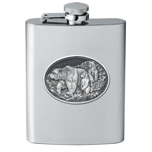 Grizzly Bear Flask - Sports Collectibles, Sports Memorabilia, Sports Fan Shop, Sports Gifts