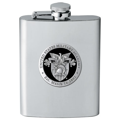 United States Military Academy Crest Flask - Sports Gifts, Sports Memorabilia, Sports Collectibles, Fan Shop