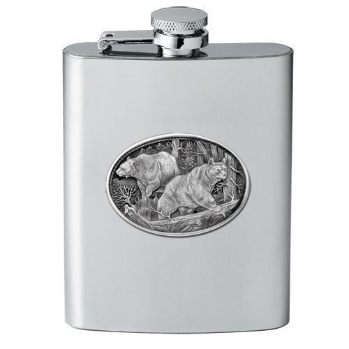 Black Bear Flask - Sports Collectibles, Sports Memorabilia, Sports Fan Shop, Sports Gifts