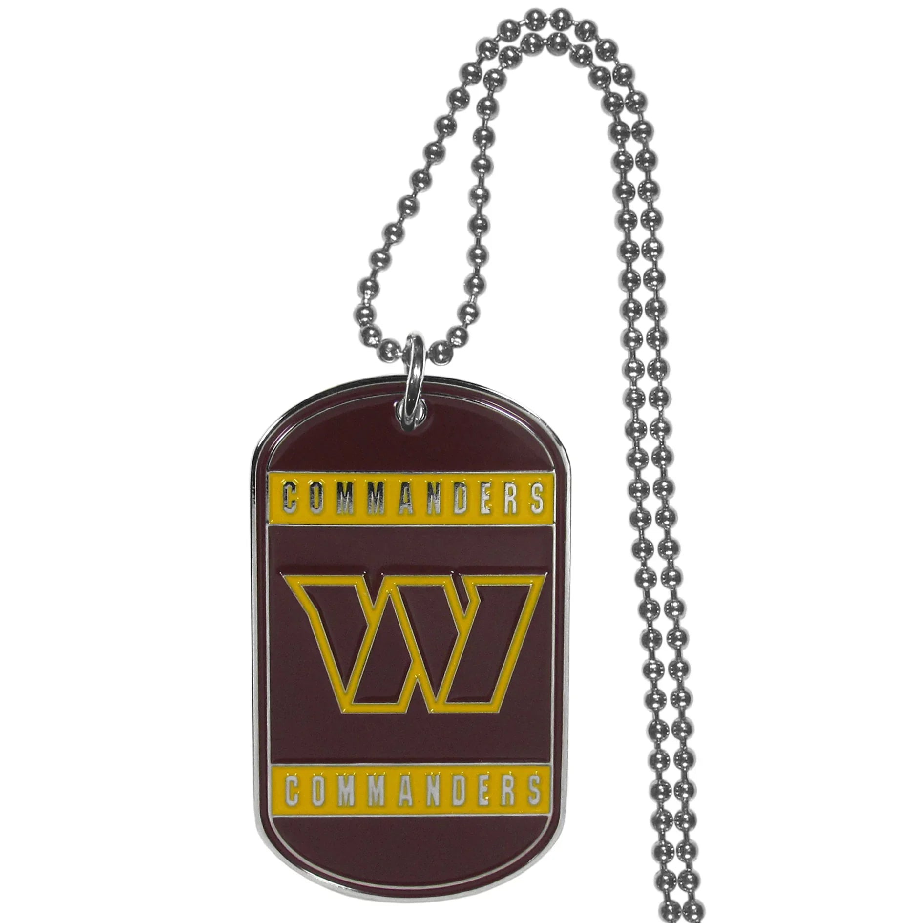 Washington Commanders Tag Necklace - Sports Collectibles, Sports Memorabilia, Sports Fan Shop, Sports Gifts