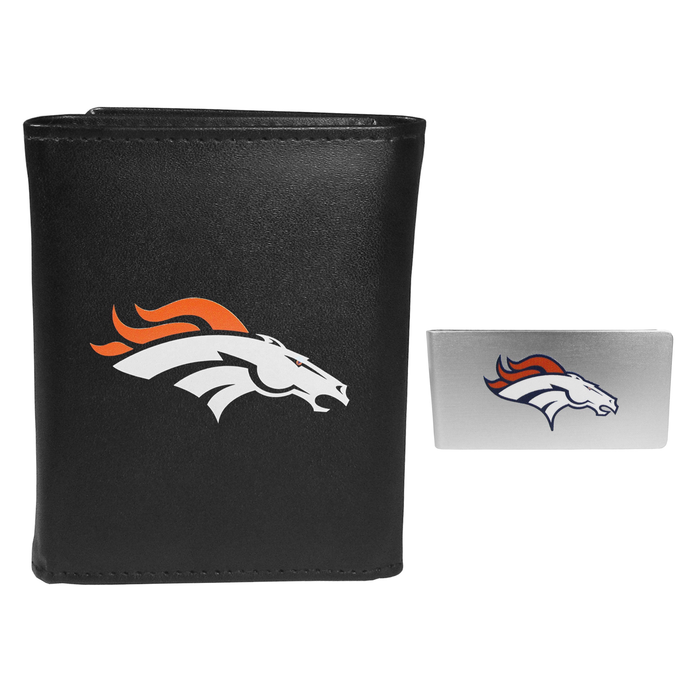 Denver Broncos Tri-fold Wallet & Money Clip - Sports Gifts, Sports Memorabilia, Sports Collectibles, Fan Shop