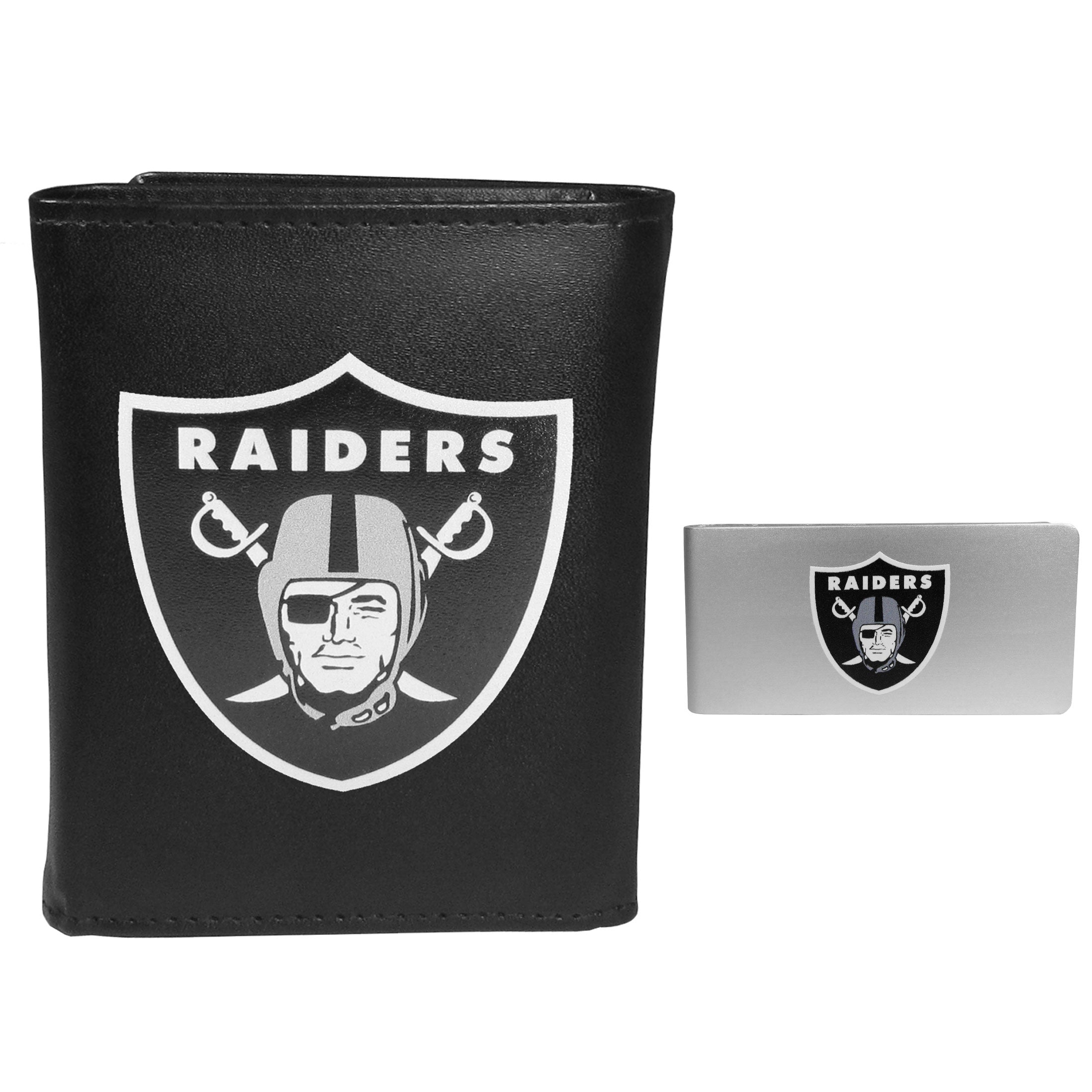 Las Vegas Raiders Tri-fold Wallet & Money Clip - Sports Gifts, Sports Memorabilia, Sports Collectibles, Fan Shop