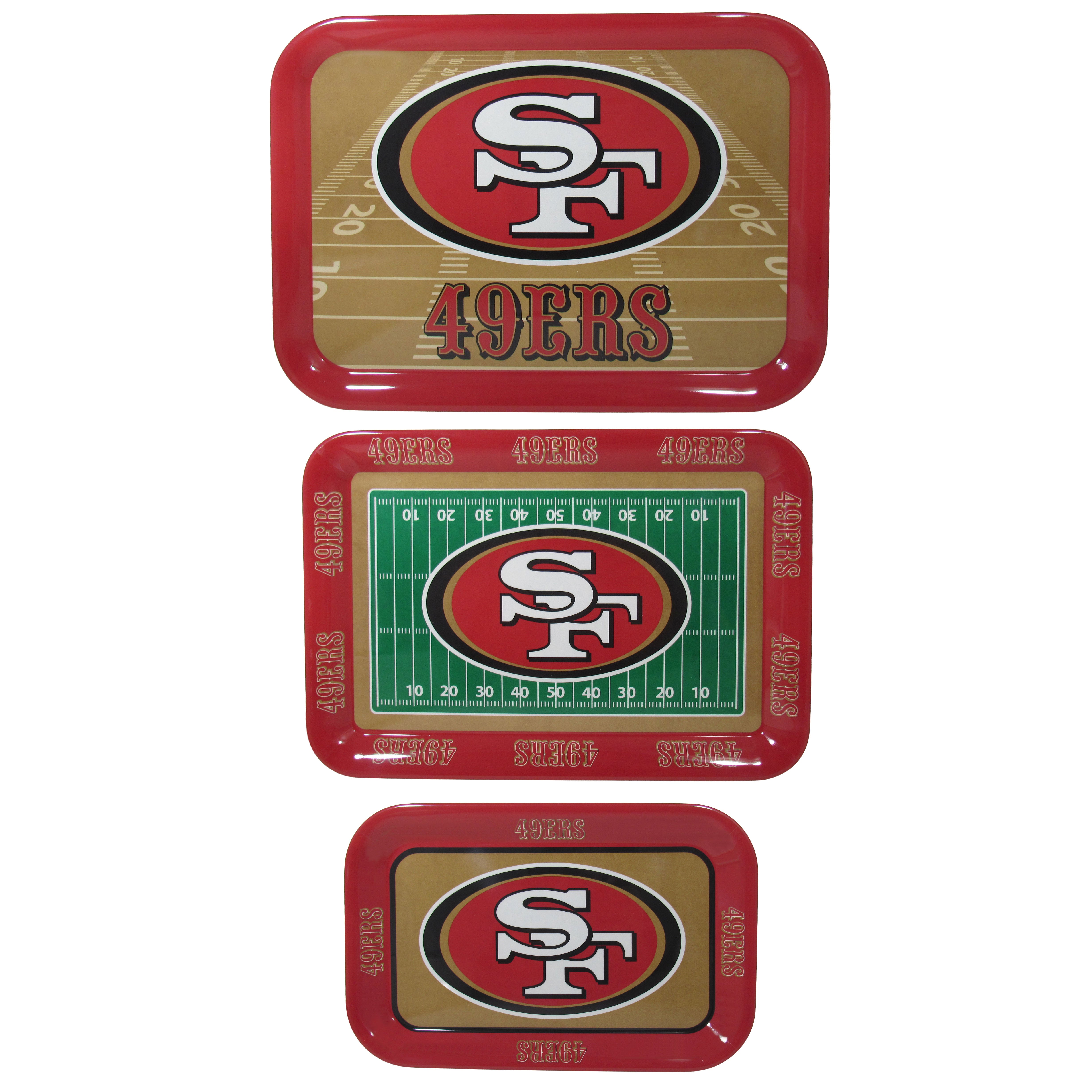San Francisco 49ers Nested Serving Trays, 3pk