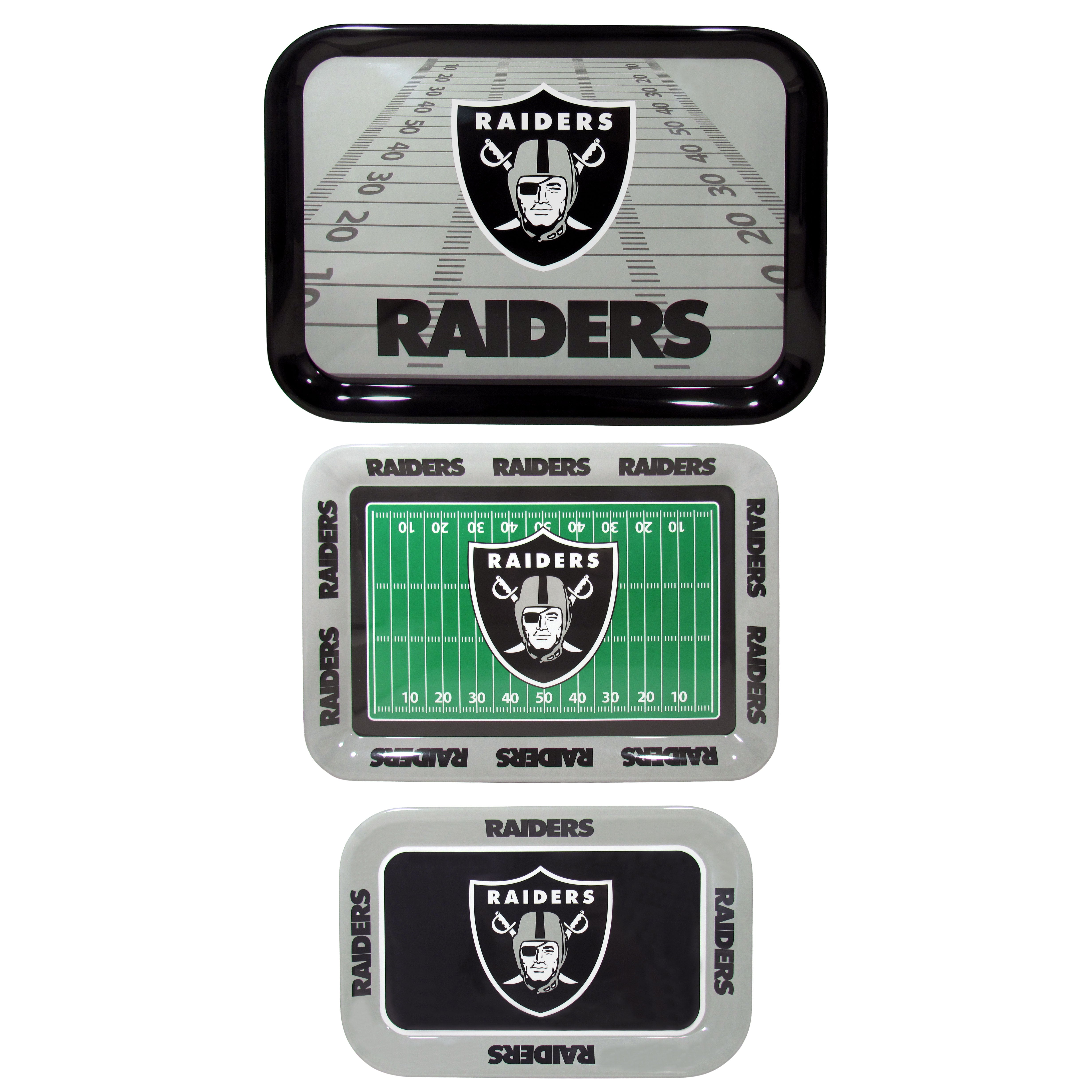 Las Vegas Raiders Nested Serving Trays, 3pk