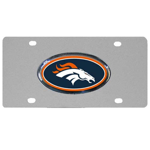 Denver Broncos Steel License Plate, Dome