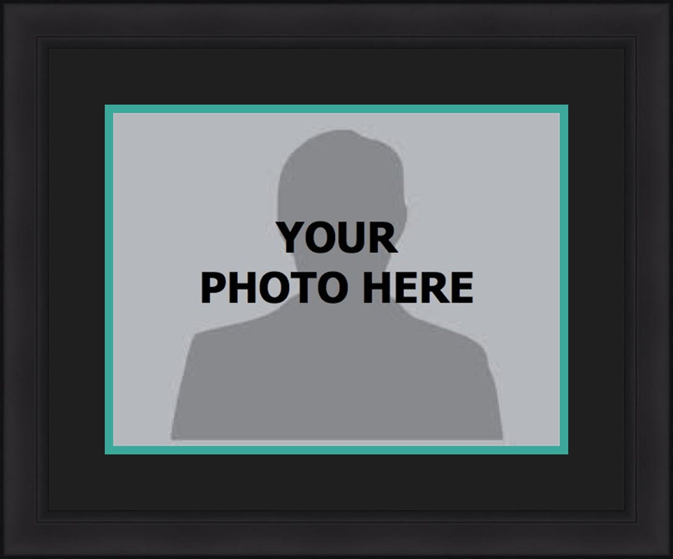 MLB Baseball Photo Picture Frame Kit - Miami Marlins (Black Matting, Teal Trim) - Sports Collectibles, Sports Memorabilia, Sports Fan Shop, Sports Gifts