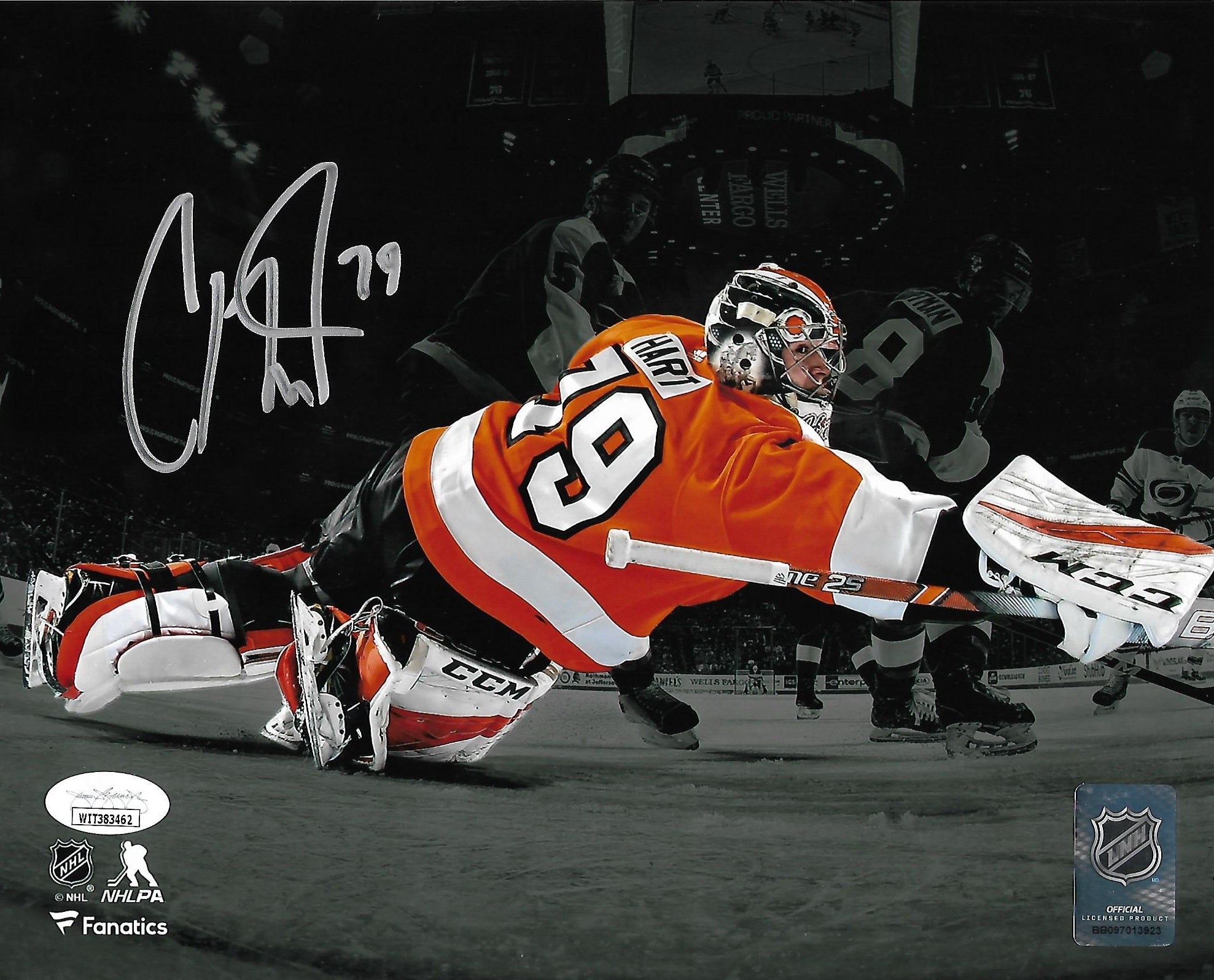 Carter Hart Blackout Philadelphia Flyers Autographed NHL Hockey Photo - Sports Collectibles, Sports Memorabilia, Sports Fan Shop, Sports Gifts