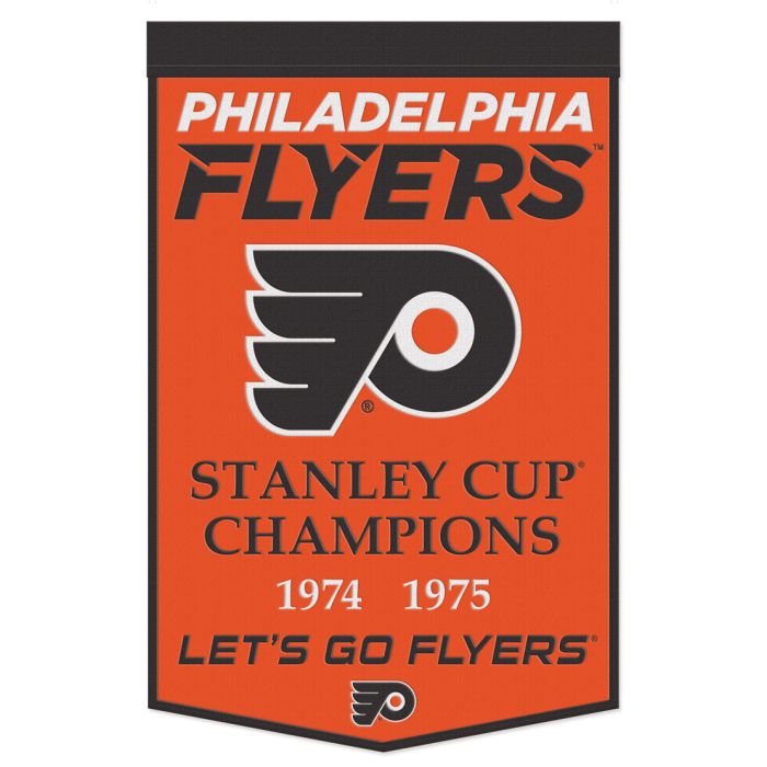Philadelphia Flyers 24" x 38" Primary Wool Banner - Sports Collectibles, Sports Memorabilia, Sports Fan Shop, Sports Gifts