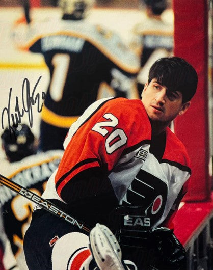 Keith Jones in Action Philadelphia Flyers Autographed 8" x 10" Hockey Photo - Sports Collectibles, Sports Memorabilia, Sports Fan Shop, Sports Gifts