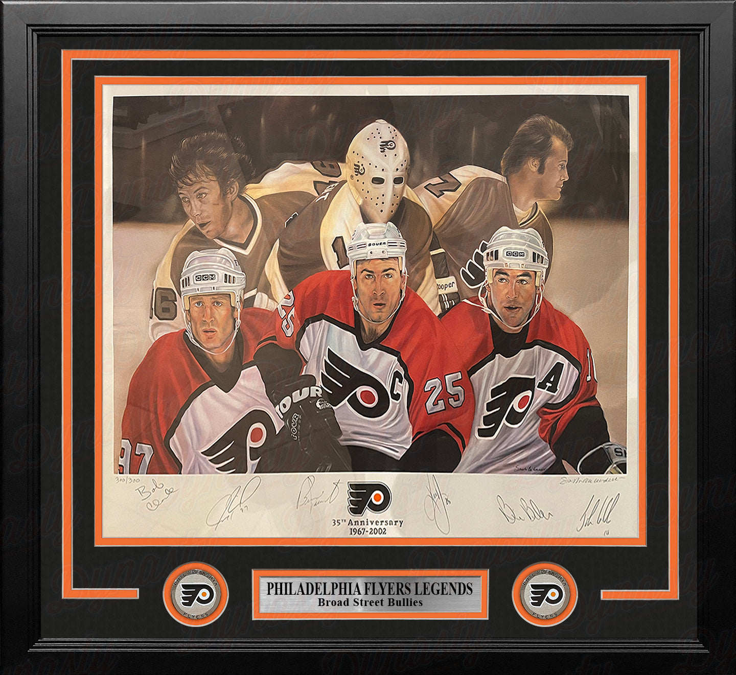 Philadelphia Flyers Autographed 19x25 Lithograph - Clarke, Roenick, Parent, Primeau, Barber, LeClair - Sports Collectibles, Sports Memorabilia, Sports Fan Shop, Sports Gifts