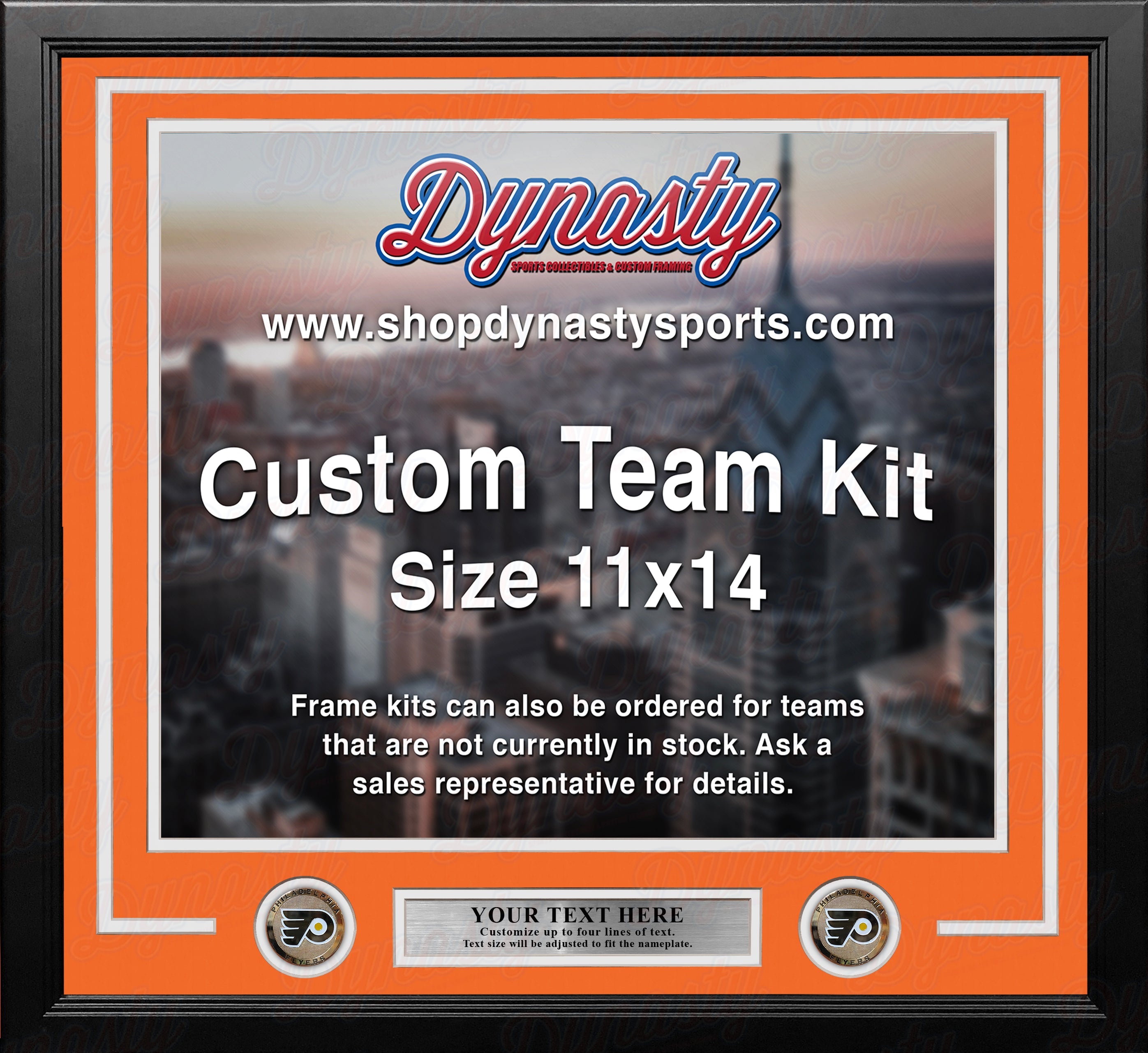 Philadelphia Flyers Custom NHL Hockey 11x14 Picture Frame Kit (Multiple Colors) - Sports Collectibles, Sports Memorabilia, Sports Fan Shop, Sports Gifts