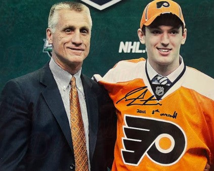 Sean Couturier Draft Day Philadelphia Flyers Autographed 8x10 Hockey Photo Inscribed 8th Overall - Sports Collectibles, Sports Memorabilia, Sports Fan Shop, Sports Gifts