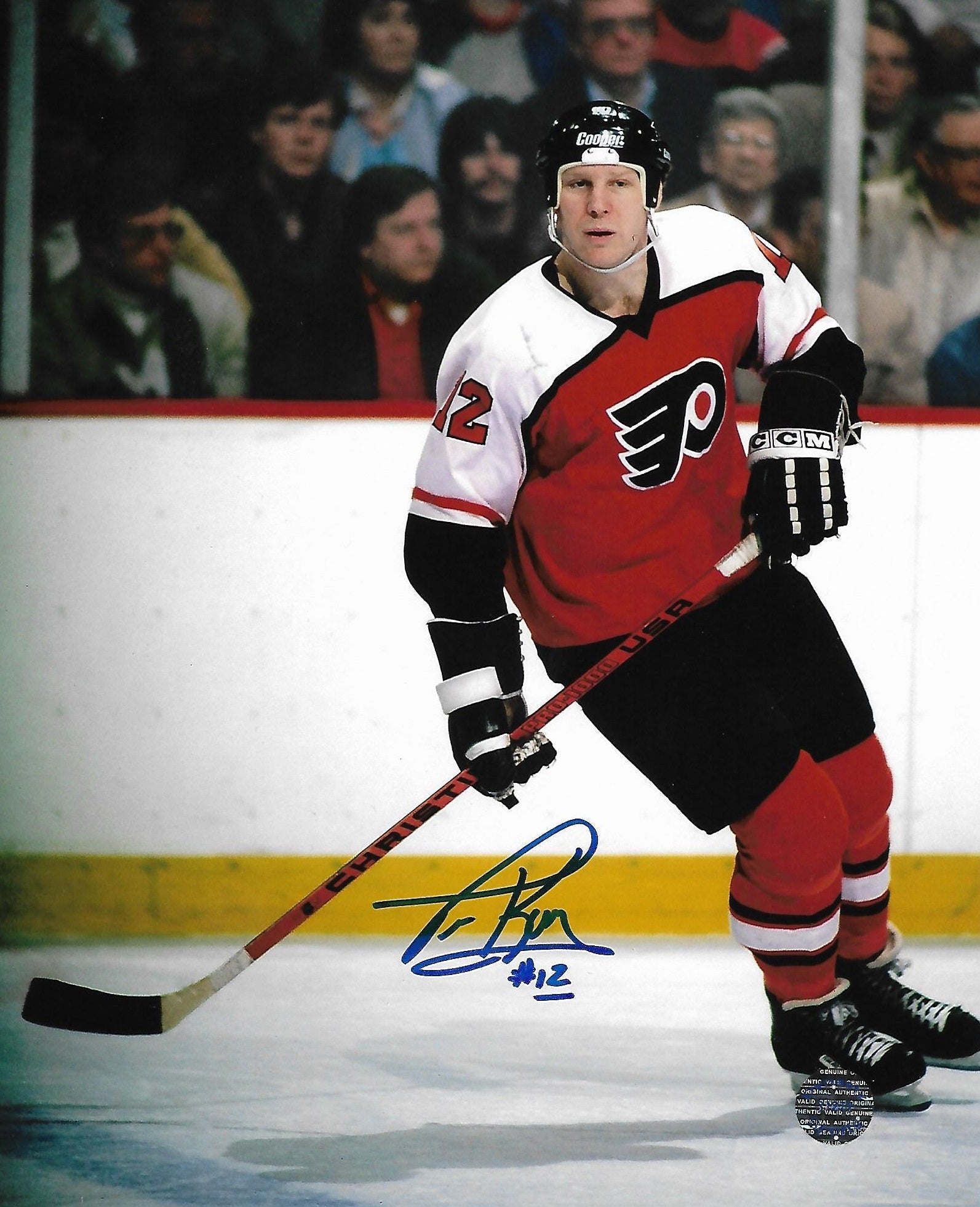 Tim Kerr in Action Philadelphia Flyers Autographed 8" x 10" Hockey Photo - Sports Collectibles, Sports Memorabilia, Sports Fan Shop, Sports Gifts
