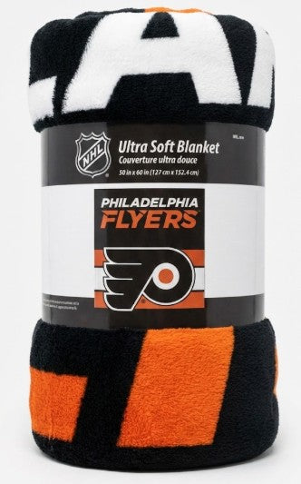 Philadelphia Flyers Ultra Soft 50" x 60" Blanket - Sports Gifts, Sports Memorabilia, Sports Collectibles, Fan Shop