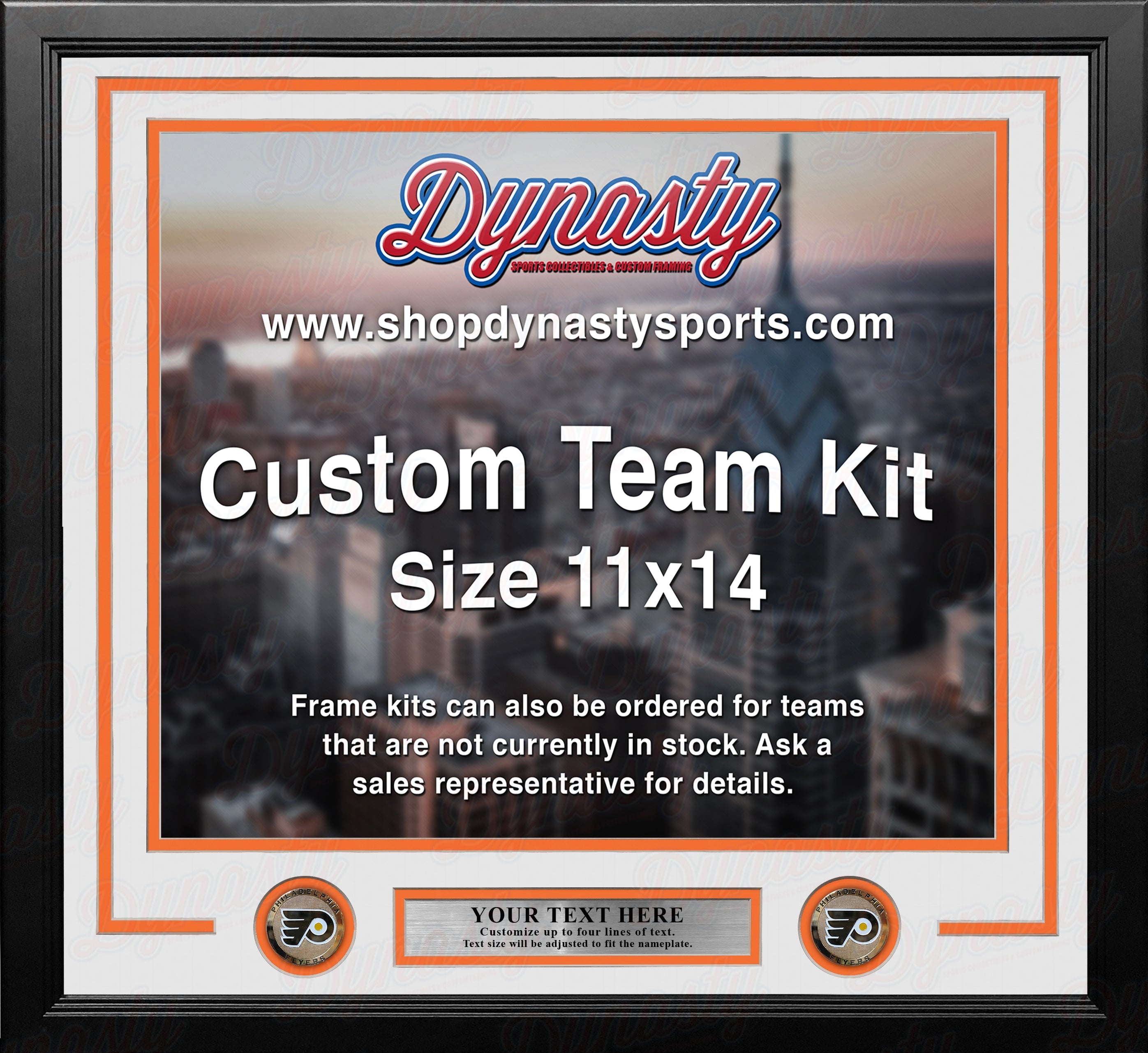 Philadelphia Flyers Custom NHL Hockey 11x14 Picture Frame Kit (Multiple Colors) - Sports Collectibles, Sports Memorabilia, Sports Fan Shop, Sports Gifts