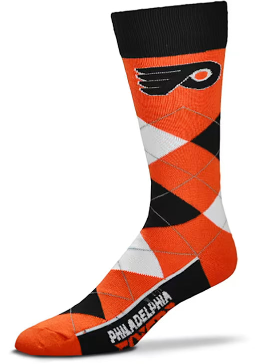Philadelphia Flyers Men's Argyle Lineup Socks - Sports Gifts, Sports Memorabilia, Sports Collectibles, Fan Shop