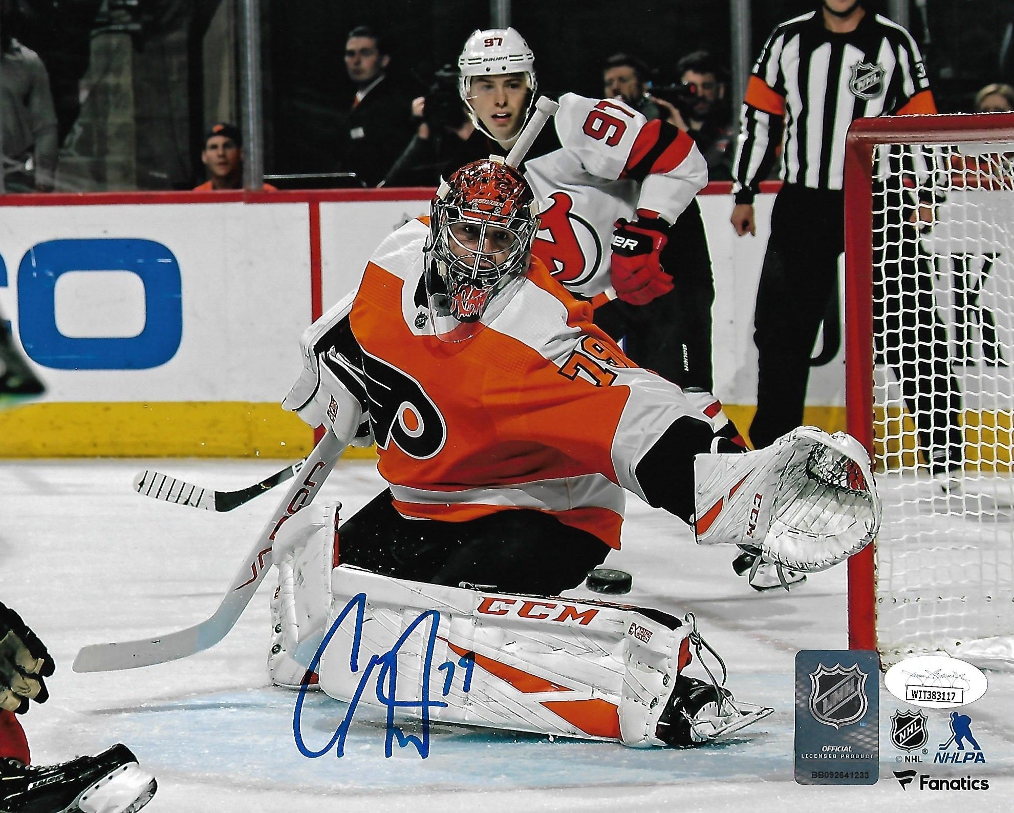 Carter Hart Philadelphia Flyers First Career Shutout Autographed NHL Hockey Photo - Sports Collectibles, Sports Memorabilia, Sports Fan Shop, Sports Gifts