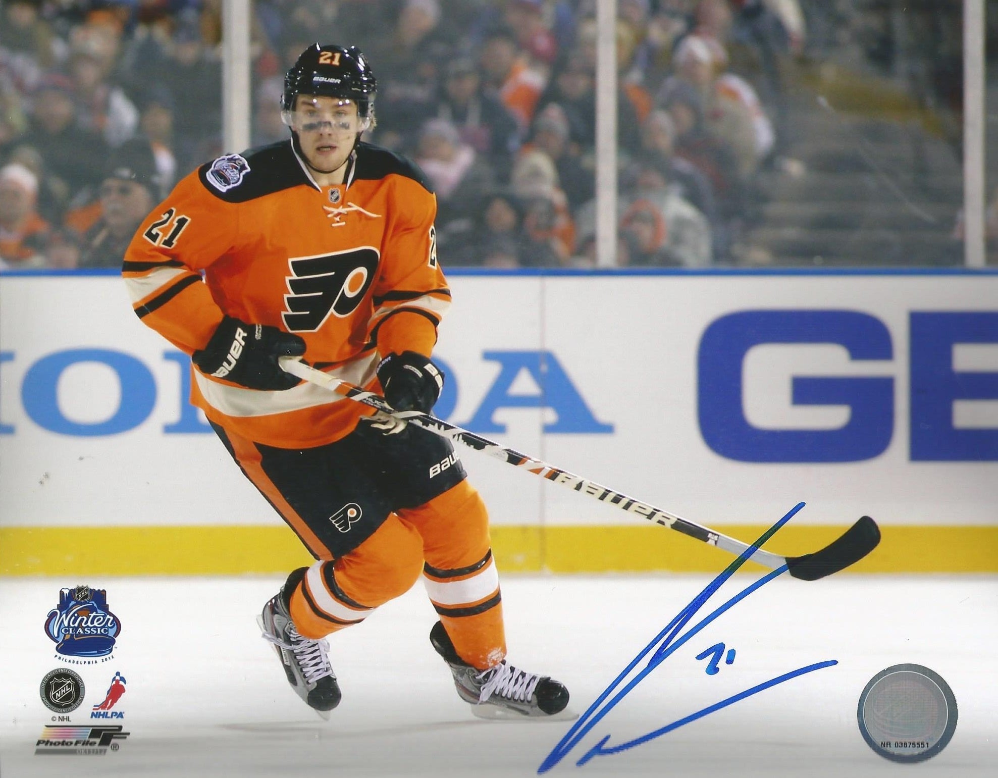 James Van Riemsdyk 2012 Winter Classic Autographed Philadelphia Flyers Hockey Photo - Sports Collectibles, Sports Memorabilia, Sports Fan Shop, Sports Gifts