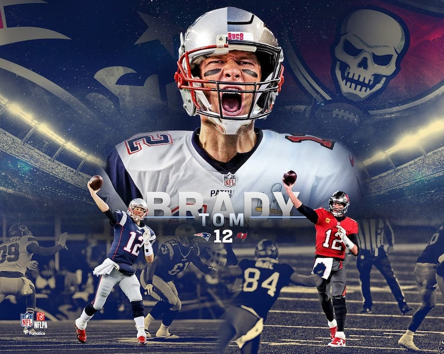 Tom Brady New England Patriots & Tampa Bay Buccaneers 8" x 10" Collage Football Photo - Sports Collectibles, Sports Memorabilia, Sports Fan Shop, Sports Gifts