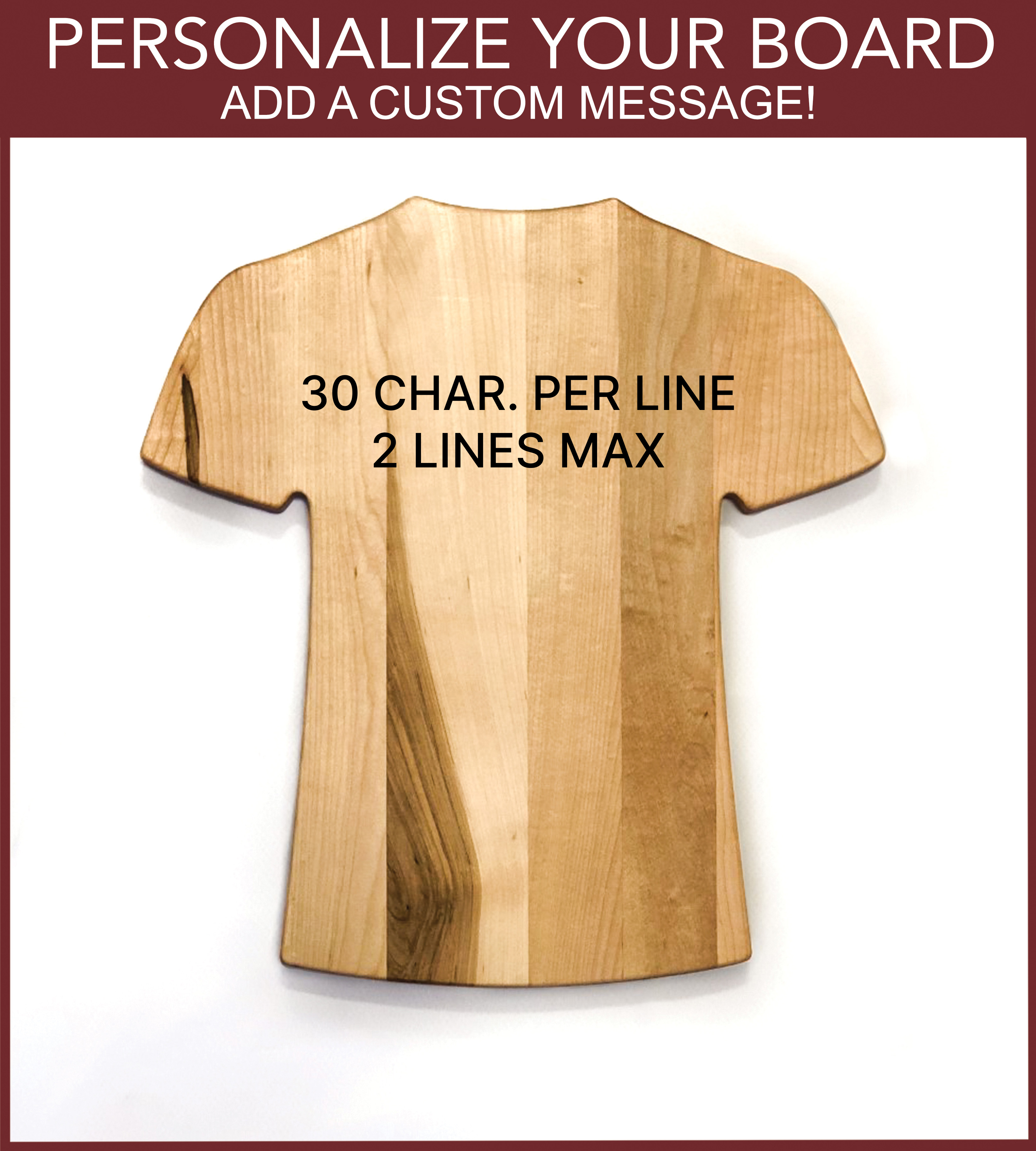 Personalized Jersey Style Cutting Board | Add Your Name & Number | Add a Special Message | Add a Custom Logo - Sports Gifts, Sports Memorabilia, Sports Collectibles, Fan Shop
