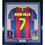 Framed Autographed/Signed David Villa 35x39 FC Barcelona Blue Soccer Jersey Beckett BAS COA