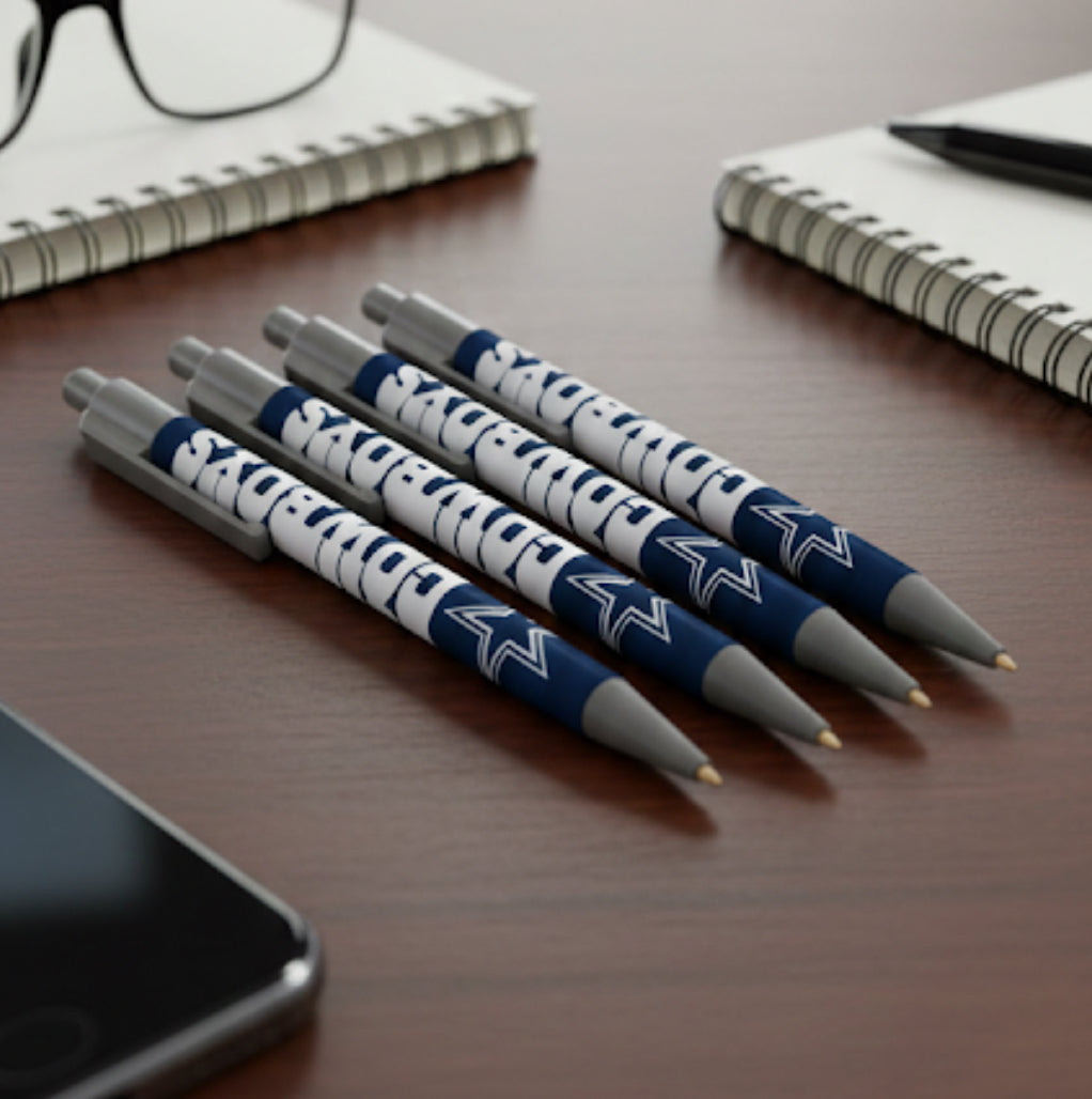 Dallas Cowboys 4 Pack Cool Color Pens - Sports Gifts, Sports Memorabilia, Sports Collectibles, Fan Shop