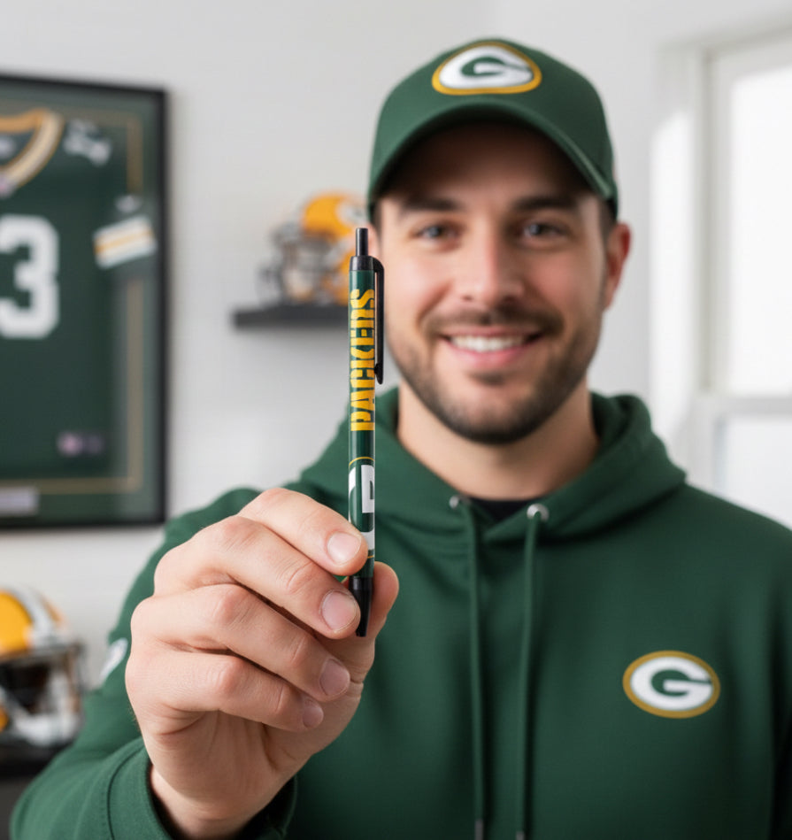Green Bay Packers Pens 5 Pack - Sports Gifts, Sports Memorabilia, Sports Collectibles, Fan Shop