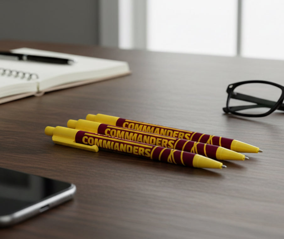 Washington Commanders Team Pens 4 Pack - Sports Gifts, Sports Memorabilia, Sports Collectibles, Fan Shop