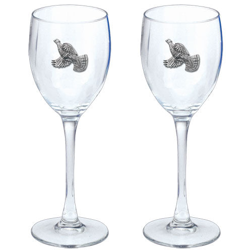 Ruffed Grouse Goblets (Set of 2) - Sports Collectibles, Sports Memorabilia, Sports Fan Shop, Sports Gifts