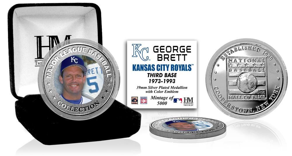 George Brett Baseball Hall of Fame Silver Color Coin - Sports Collectibles, Sports Memorabilia, Sports Fan Shop, Sports Gifts